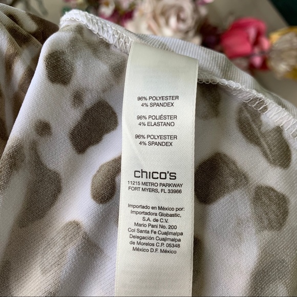 Chicos Asymmetrical Animal Print Top - size Small - Picture 7 of 7